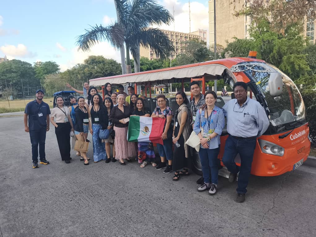 Family enjoying Cubatram with daughters in Havana